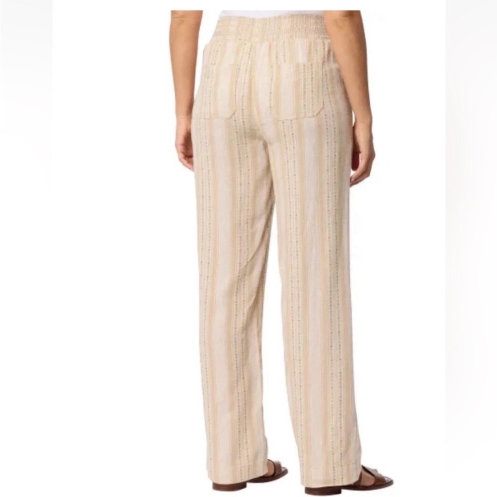 Briggs New York Women's Linen Blend Pull-On Pants – Tan, Size XXL, Relaxed. NWT - Picture 3 of 15